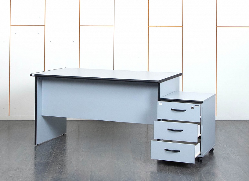 Комплект офисной мебели стол с тумбой  1 400х800х750 ЛДСП Серый   (СППС1к-16120)