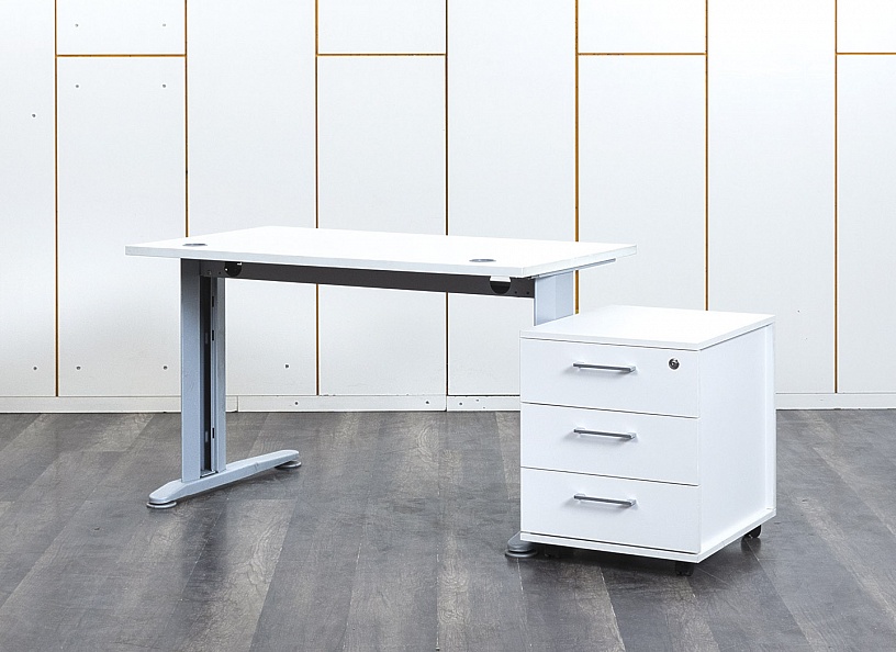 Комплект офисной мебели стол с тумбой  1 200х700х750 ЛДСП Белый   (СППБк-29093)