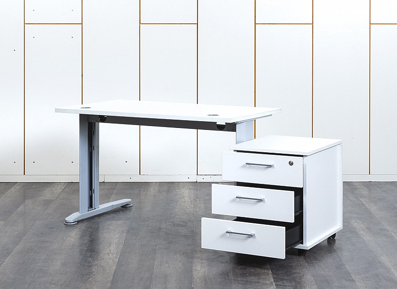 Комплект офисной мебели стол с тумбой  1 200х700х750 ЛДСП Белый   (СППБк-29093)