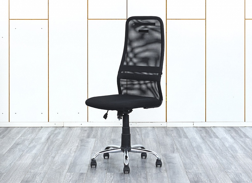 Офисное кресло руководителя   Сетка Черный   (КРСЧ-21063)