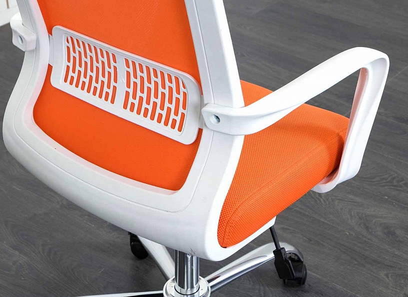 Офисное кресло руководителя   Ткань Оранжевый   (КРТО1-11011)