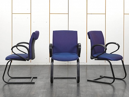 Конференц кресло для переговорной  Синий Ткань Haworth Comforto  (УДТН-28071)