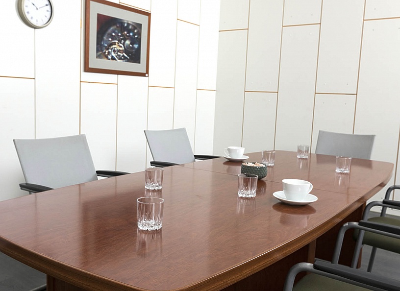 Офисный стол для переговоров  2 600х1 050х750 ЛДСП Махагон   (СГПШ-14041)