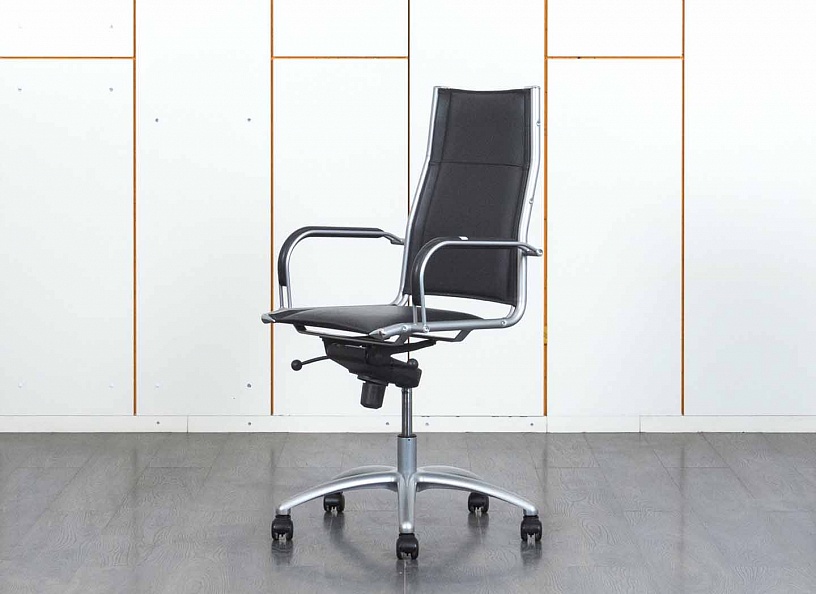 Офисное кресло руководителя  Sitland  Кожа Черный   (КРТЧ2-11011)
