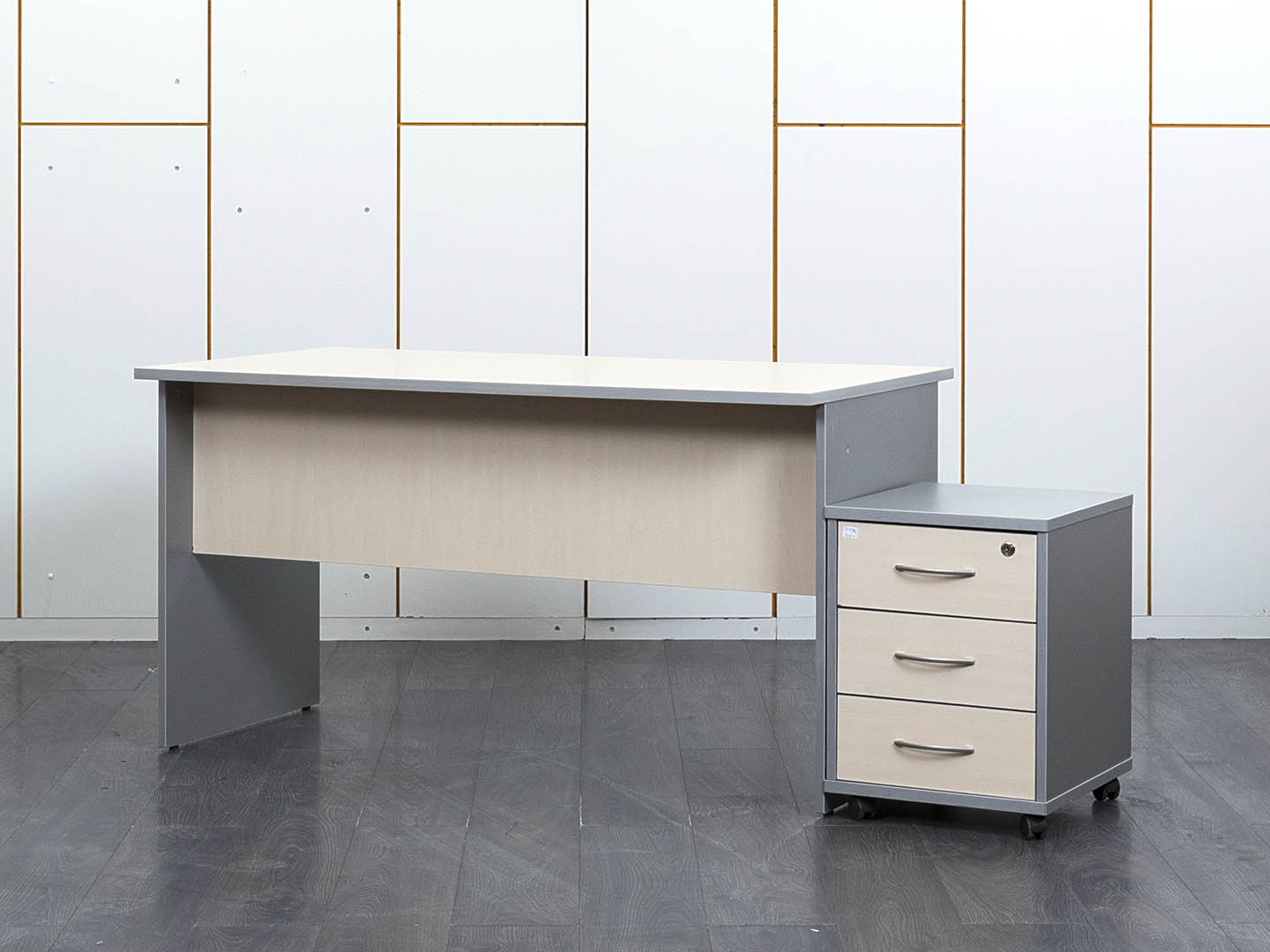 Комплект офисной мебели стол с тумбой  1 400х720х750 ЛДСП Клен   (СППВК-14121)