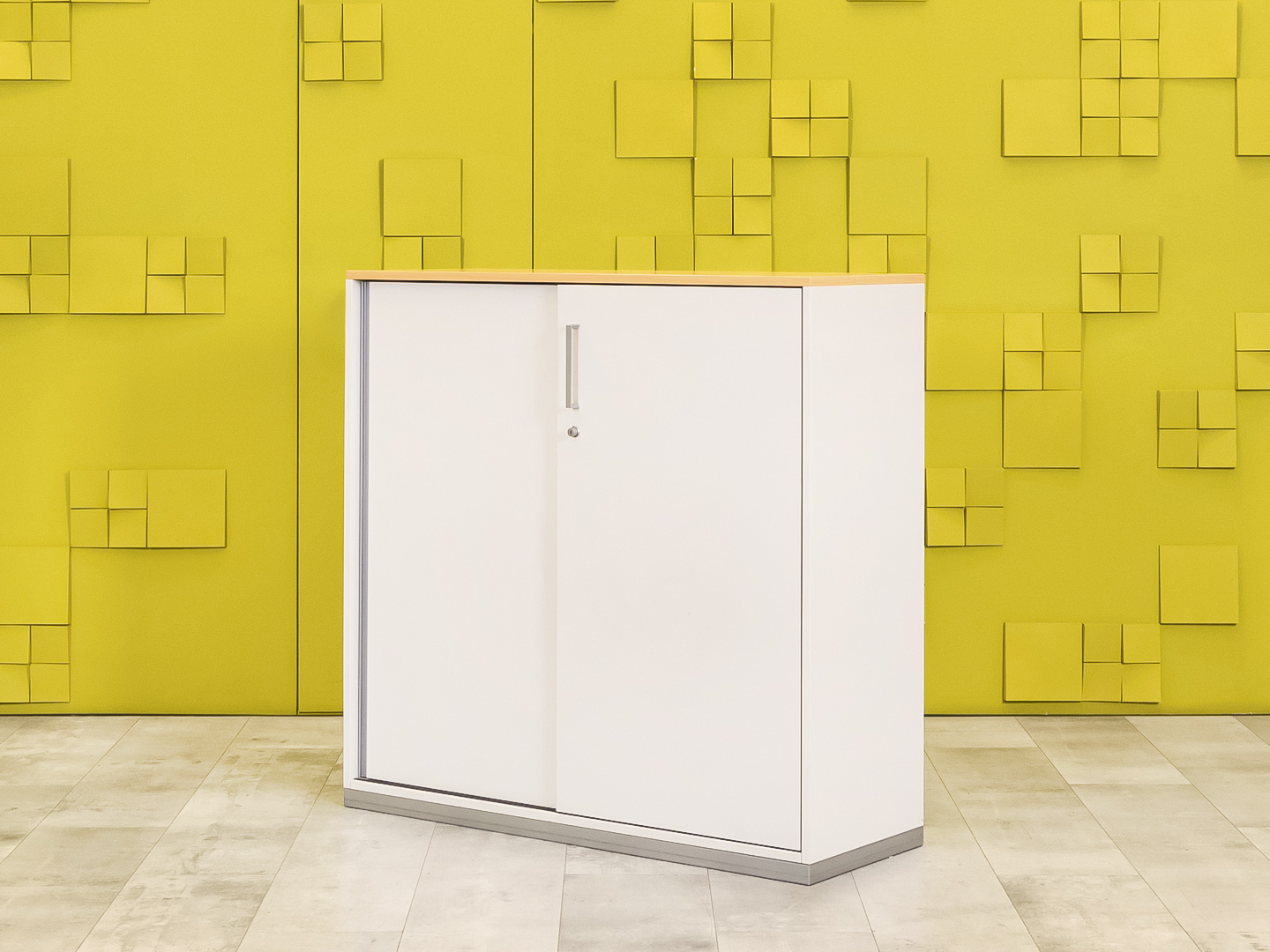 Шкаф для документов офисный Steelcase ЛДСП Белый Франция  ШД2ДБ3-04026