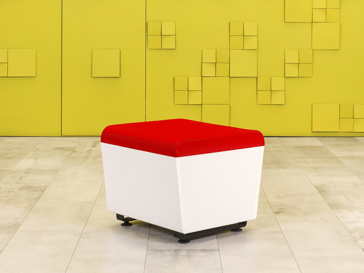 Пуф HAWORTH Ткань Красный Германия  ПУФ-29105