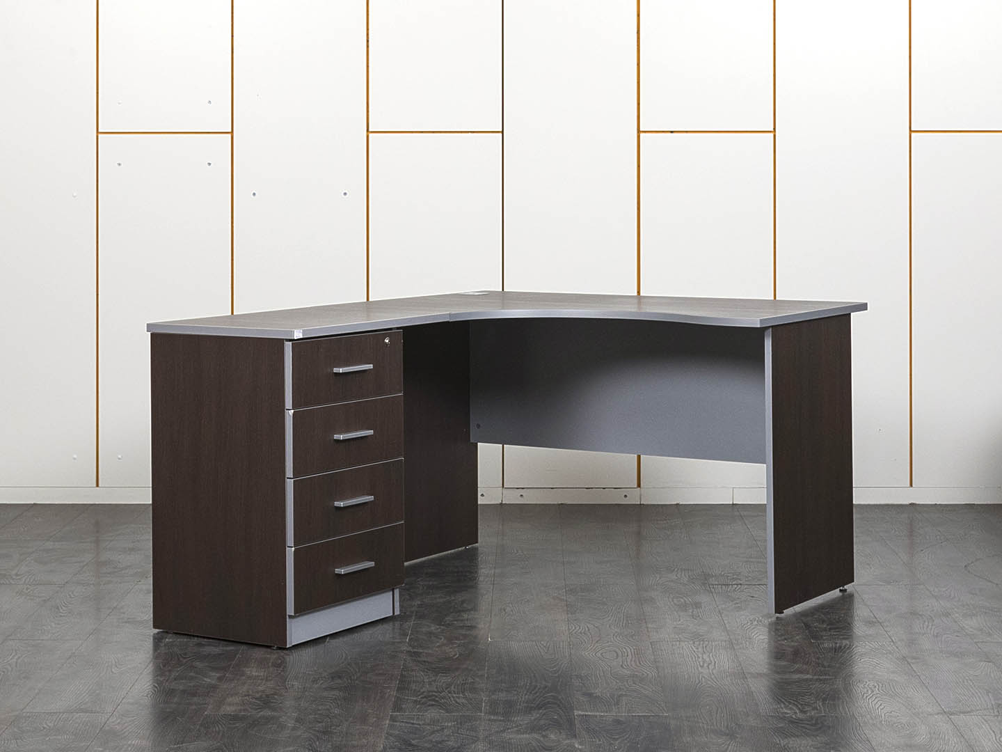 Комплект офисной мебели стол с тумбой  1 240х1 500х750 ЛДСП Венге   (СПУЕКл-14071)