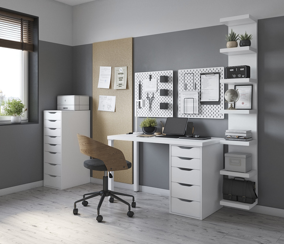 Ингар 1/5Т стол письменный 120x75x55, белый