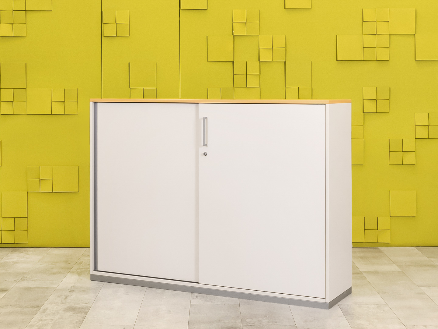 Шкаф для документов офисный Steelcase ЛДСП Белый Германия  ШД2ДБ-30016