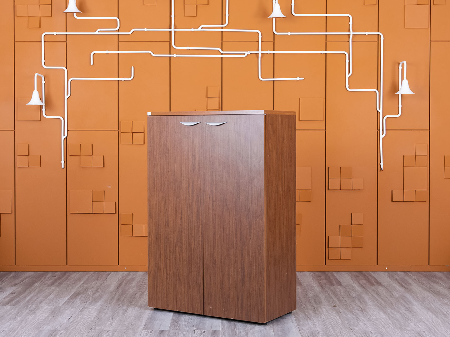 Шкаф для документов  900х450х1 350 ЛДСП Орех   (ШД2ДХ-27055)