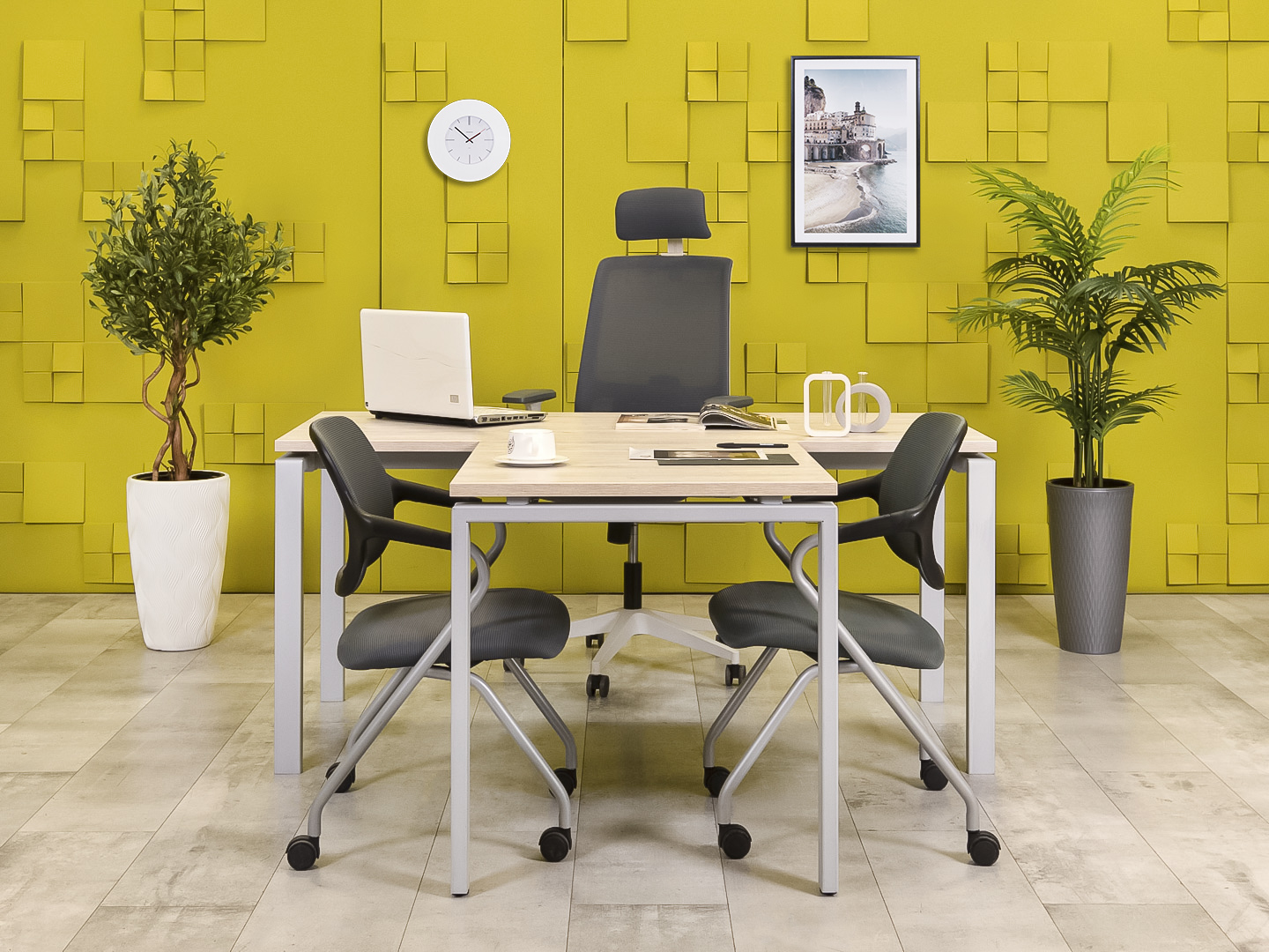 Стол для руководителя  ЛДСП Зебрано Россия  СРПЗ1-31036