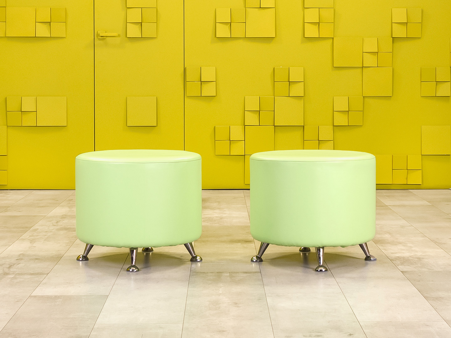 Пуф 520x520 Кожзам Зелёный Россия_ПУФ-260924