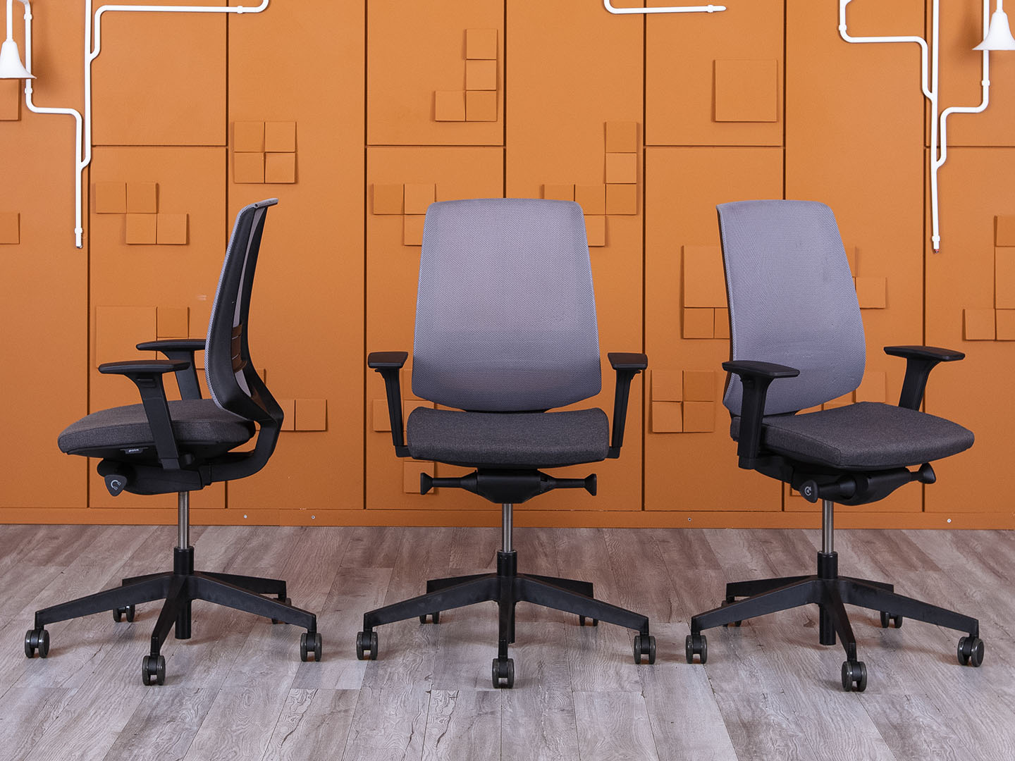 Офисное кресло для персонала  Profim Сетка Серый Light Up  (КПСС-25075)