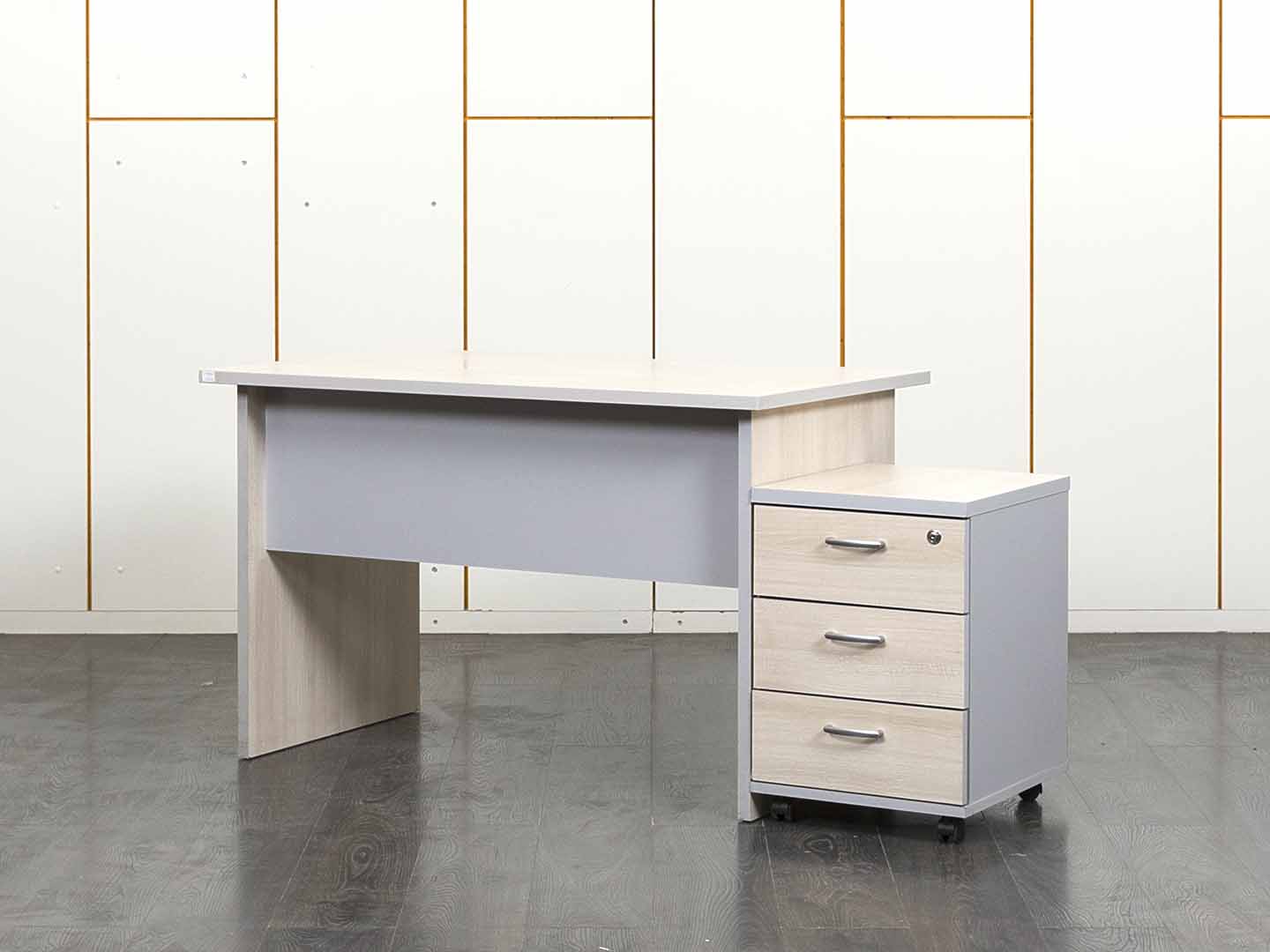 Комплект офисной мебели стол с тумбой  1 200х700х750 ЛДСП Зебрано   (СППЗК1-27041)