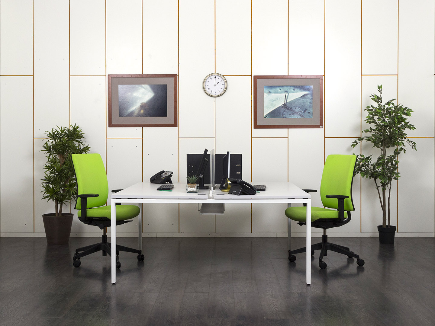 Комплект офисной мебели  1 600х3 250х740 ЛДСП Белый   (КОМБ1-08071)