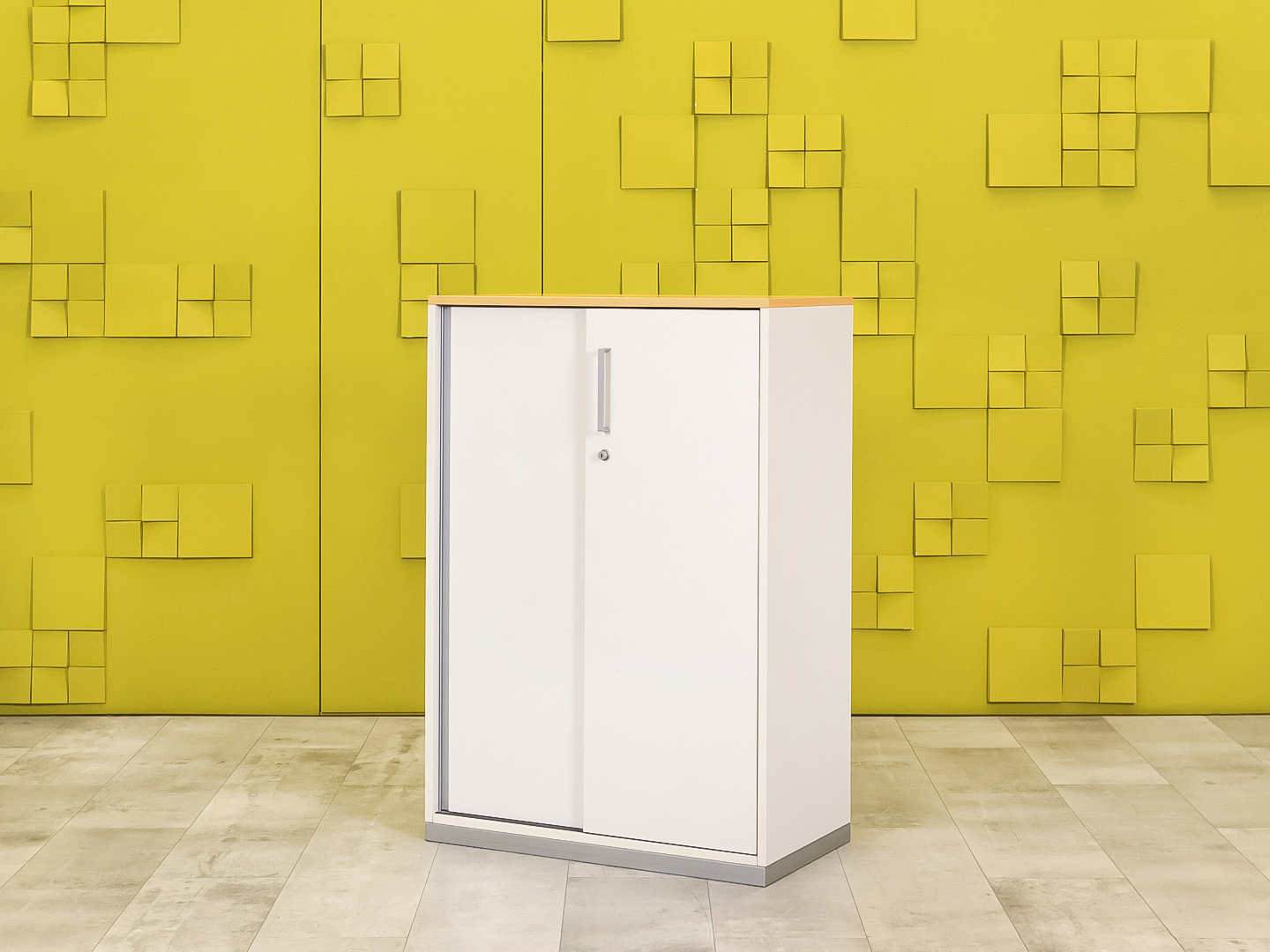 Шкаф для документов офисный Steelcase ЛДСП Белый Германия  ШД2ДБ1-30016