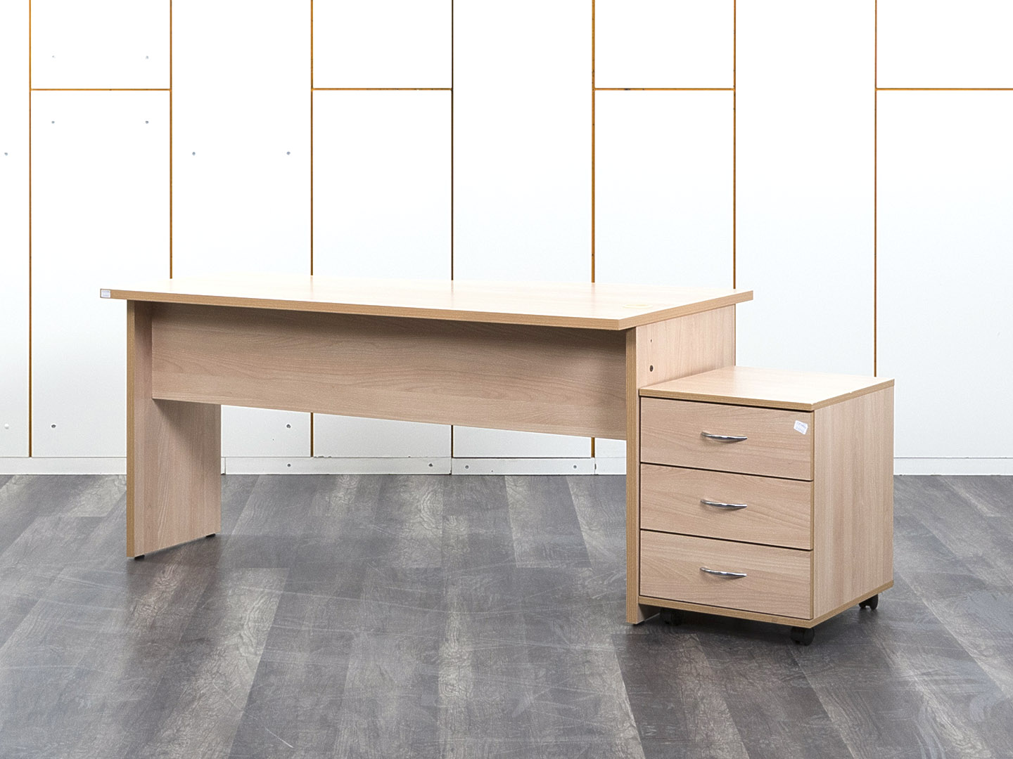 Комплект офисной мебели стол с тумбой  1 500х800х750 ЛДСП Бук   (СПЭВКл-21042)
