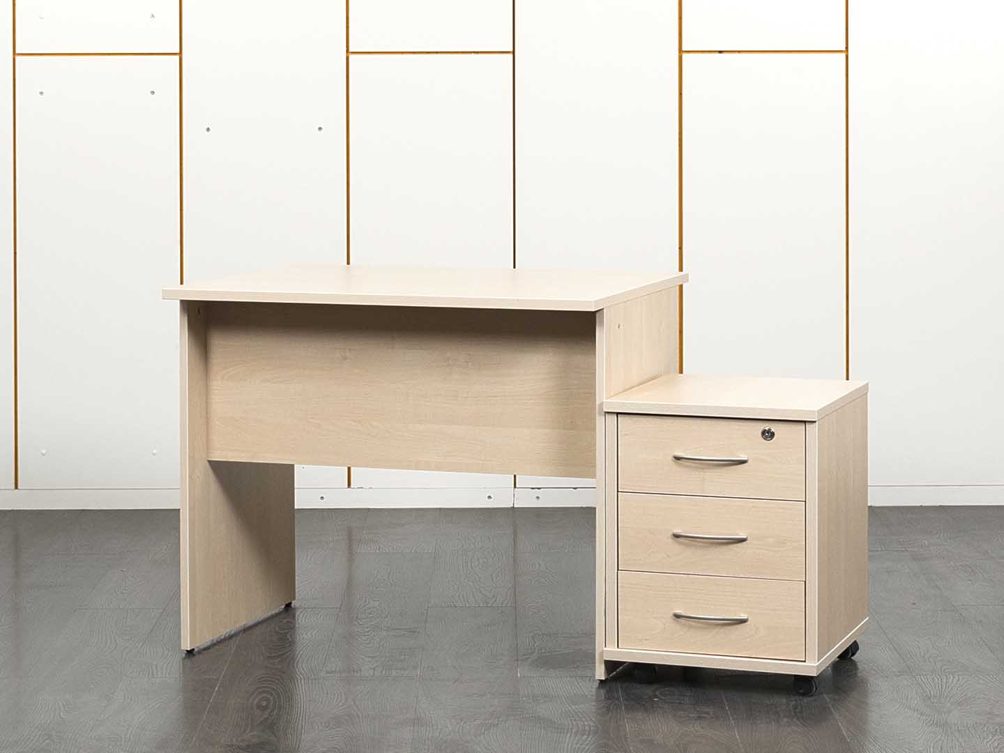 Комплект офисной мебели стол с тумбой  900х720х750 ЛДСП Бук   (СППВК-24031)
