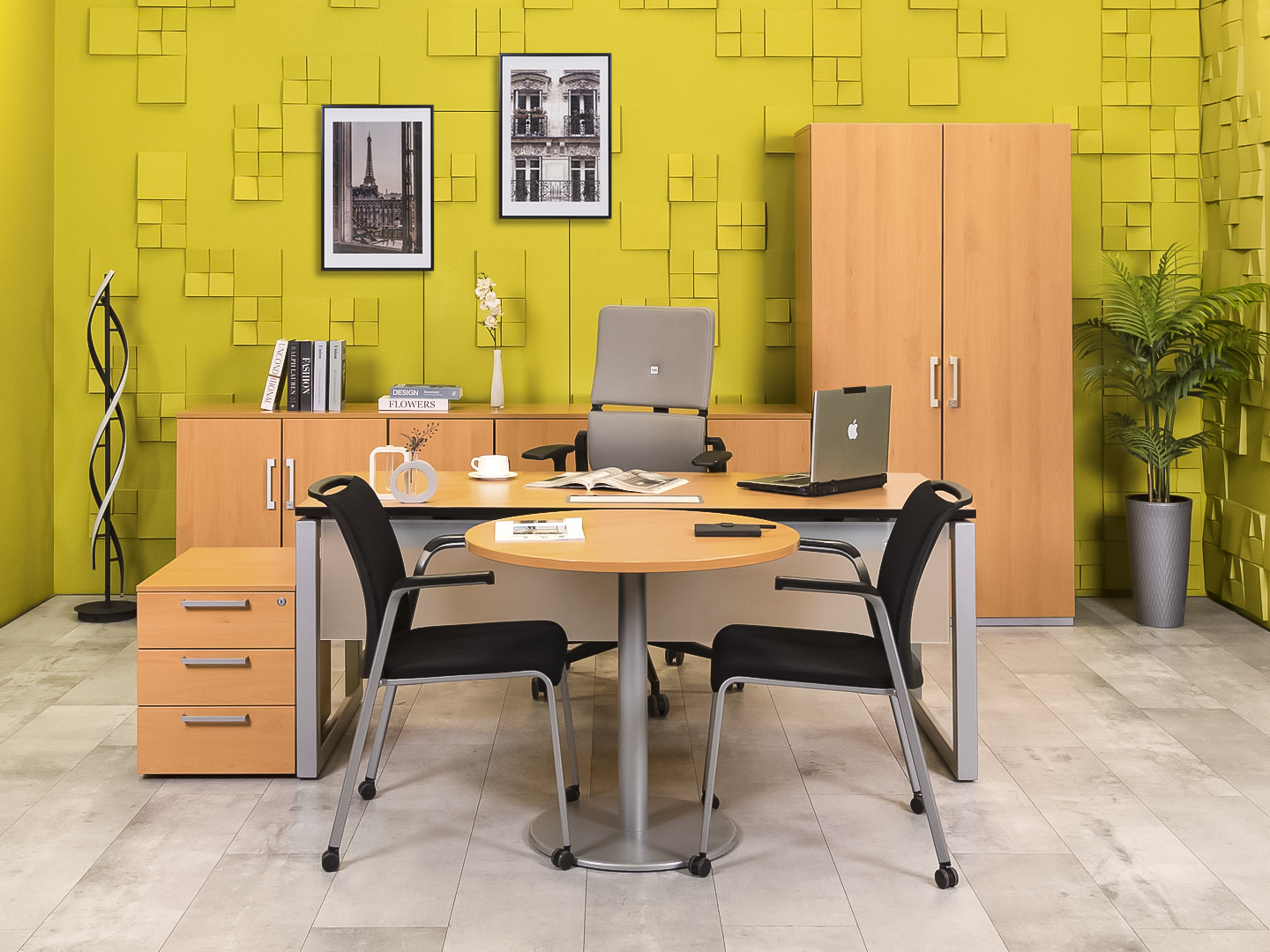 Кабинет руководителя  Steelcase ЛДСП Ольха Франция  КРЛ-04026