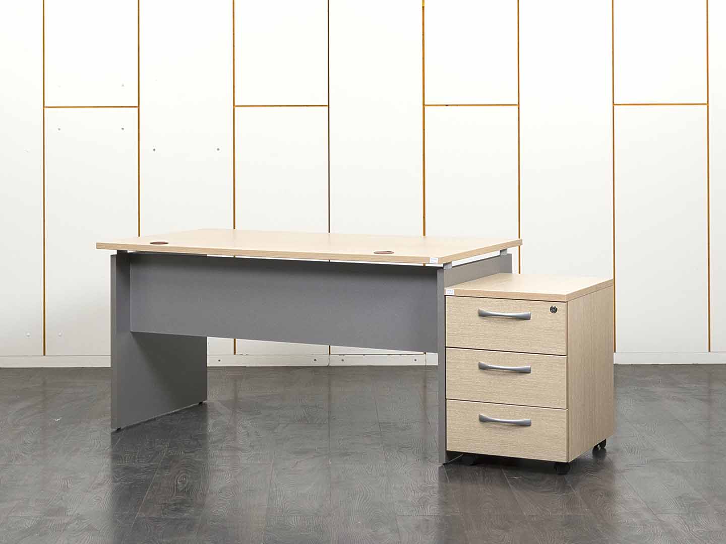 Комплект офисной мебели стол с тумбой  1 400х800х720 ЛДСП Зебрано   (СППЗК3-27041)