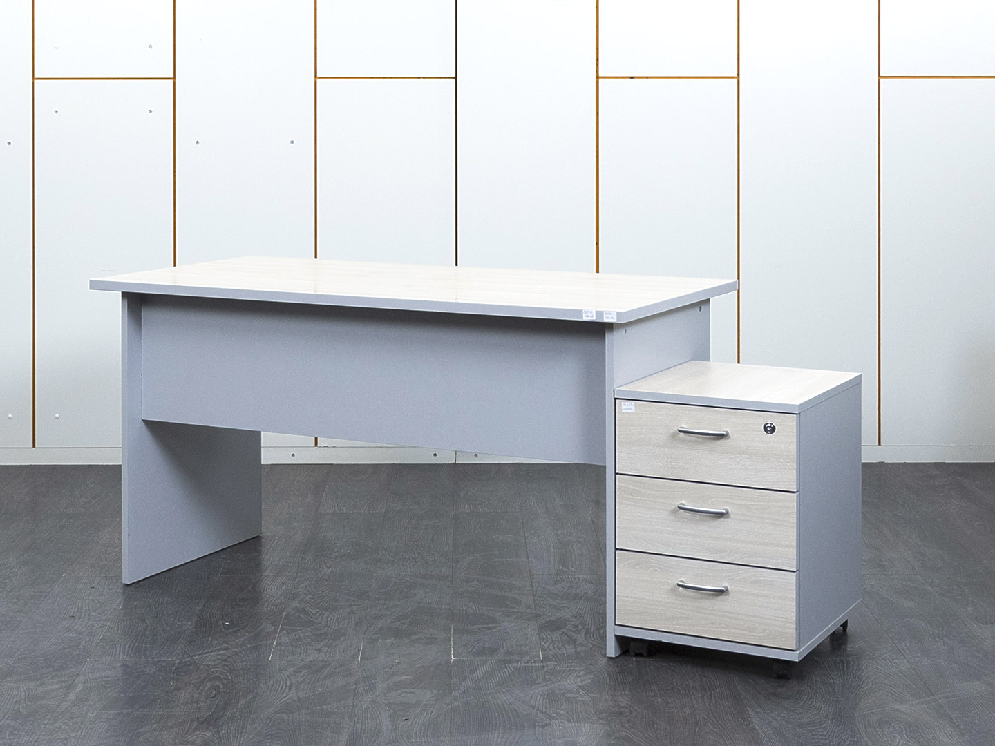 Комплект офисной мебели стол с тумбой  1 400х700х750 ЛДСП Клен   (СППВК-06012)