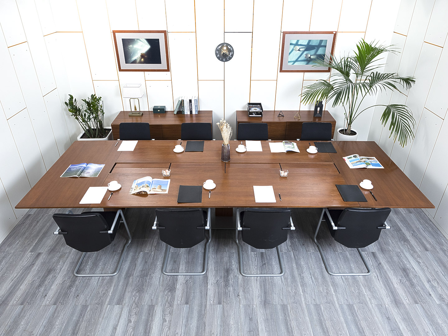 Офисный стол для переговоров Bene 4 270х1 520х740 Шпон Орех   (СГПХ-12123)