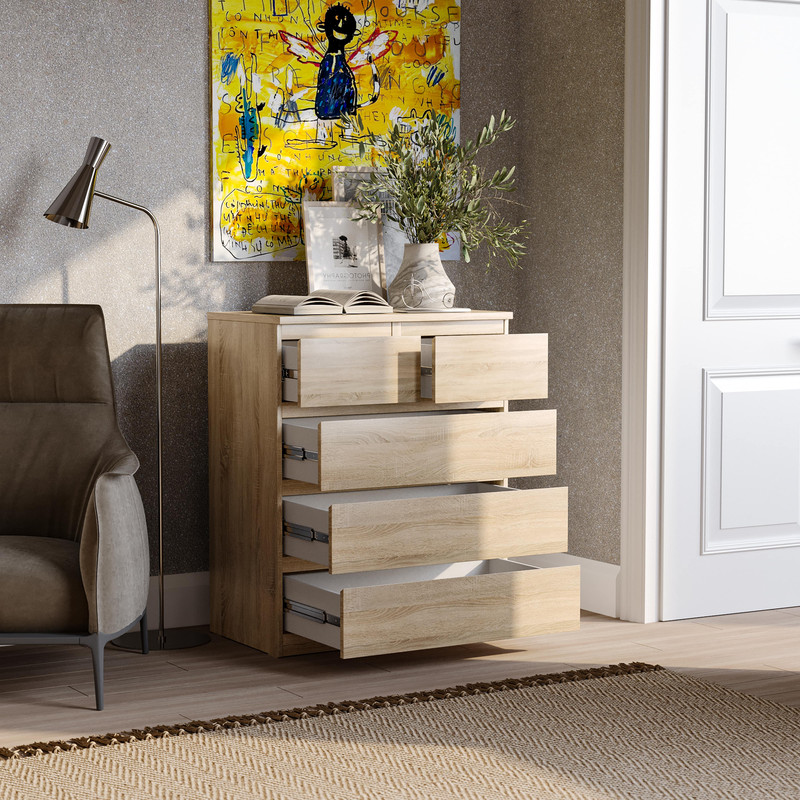 МАЛЬТА комод 3+2 ящика 80х99 сонома RU