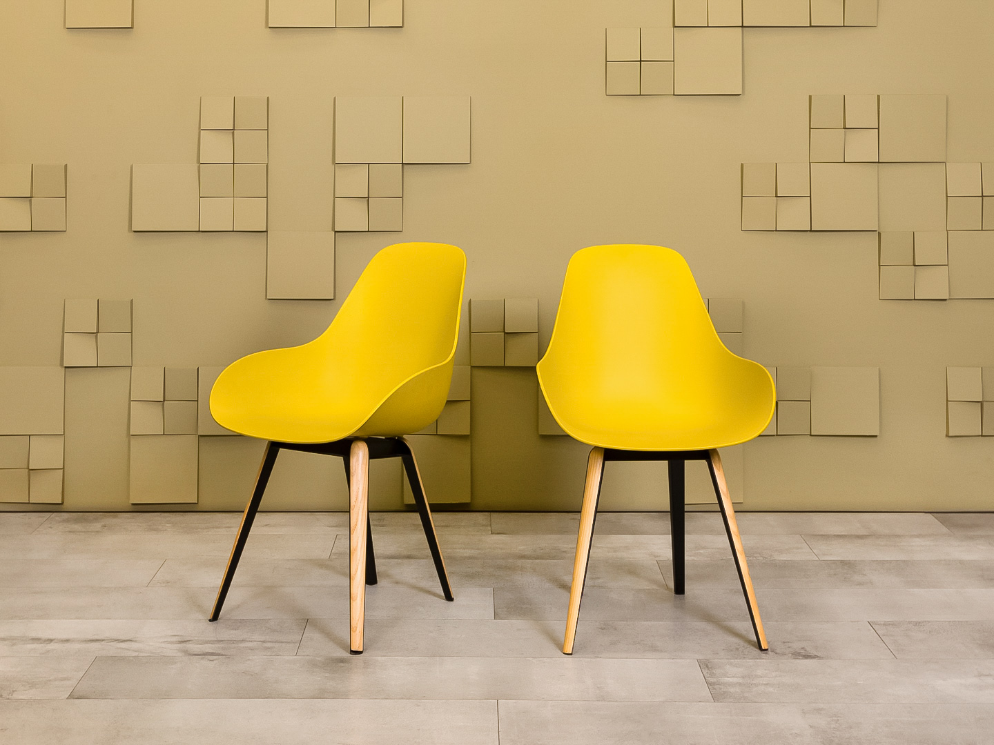 Офисный стул  Kubikoff Пластик Жёлтый Италия  УНПЗ-04026