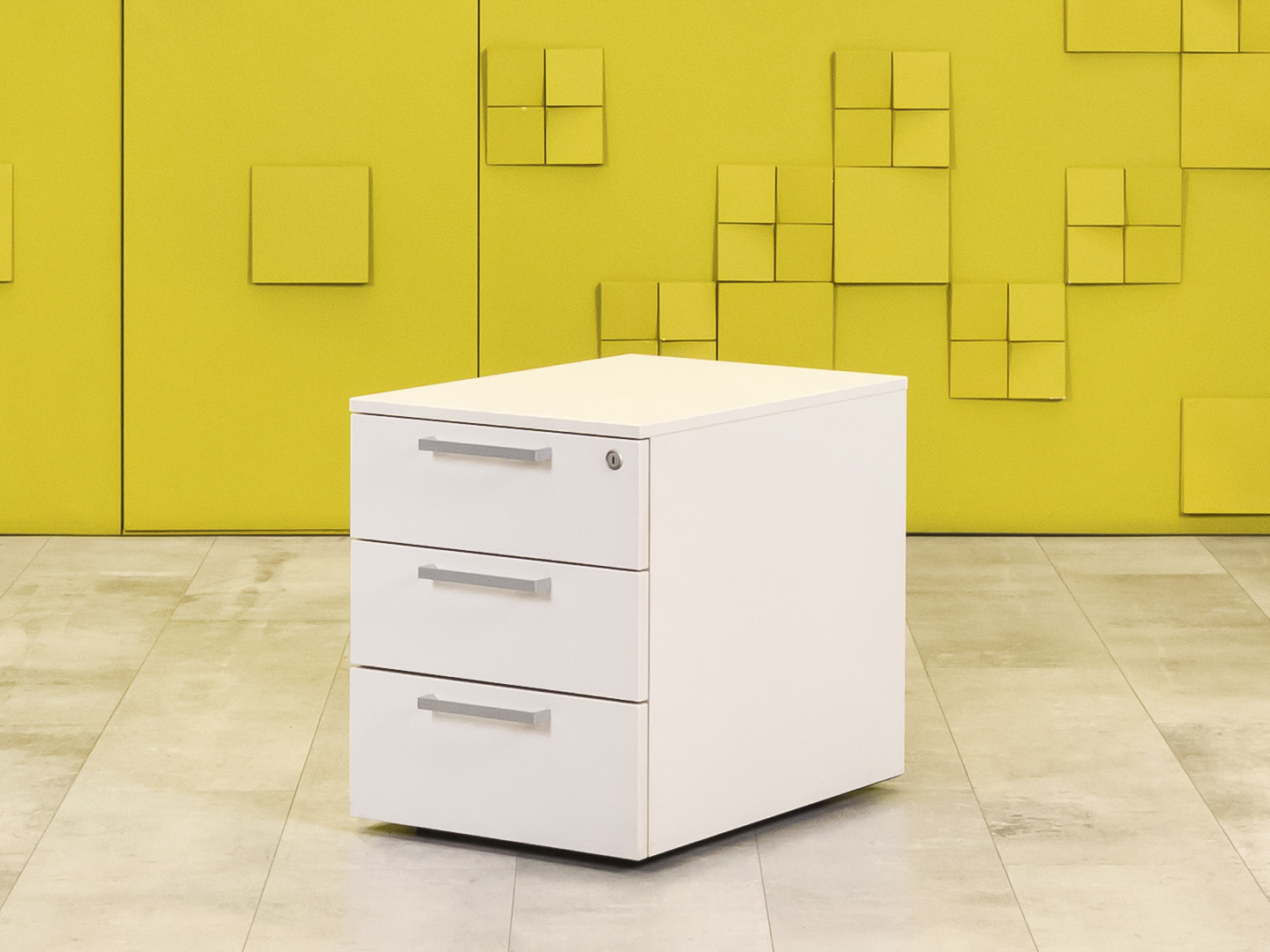 Офисная тумба выкатная Steelcase ЛДСП Белый Франция  ТВ3ЯБ-04026