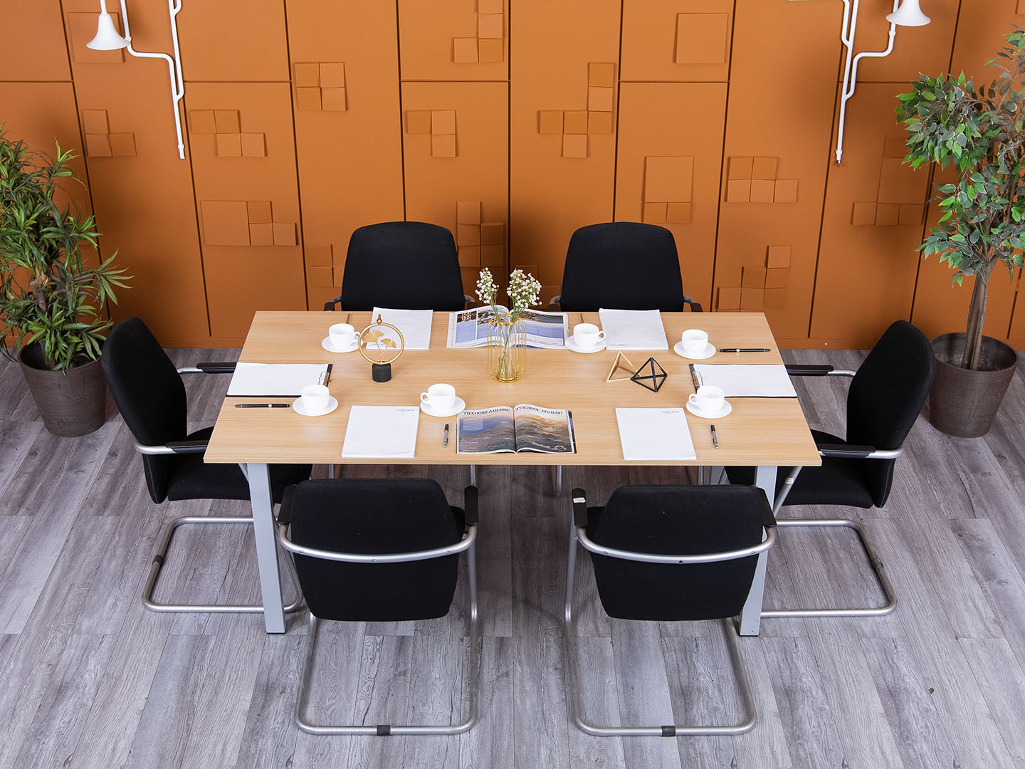 Офисный стол для переговоров Bene 1 800х1 000х730 ЛДСП Зебрано   (СГПЗ-20035)