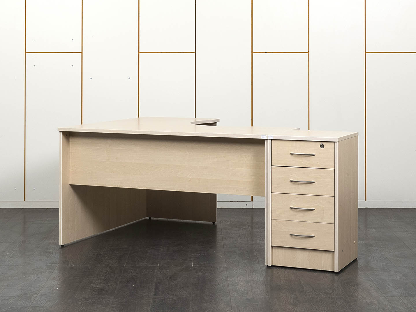 Комплект офисной мебели стол с тумбой  1 400х1 200х750 ЛДСП Клен   (СПУВКп-10061)