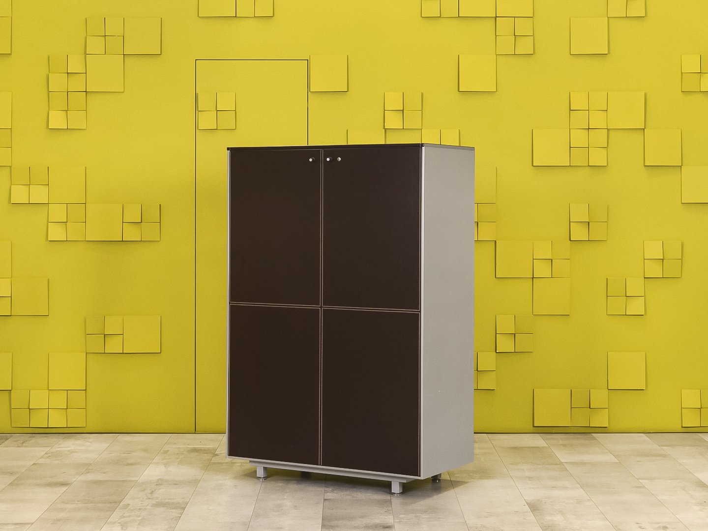 Шкаф для документов офисный The Element UFFIX Кожа Коричневый   ШД2ДК-19085