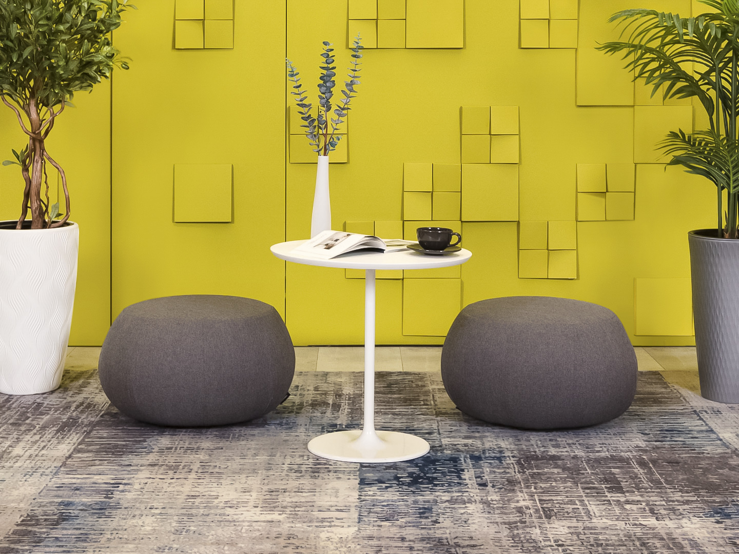 Пуф  ARPER Ткань Серый Италия  ПУФ3-04026