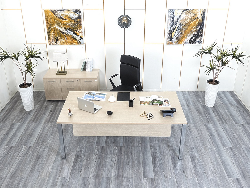 Стол для руководителя Sinetica 2 000х1 000х750 ЛДСП Зебрано   (СРПЗк-20034)