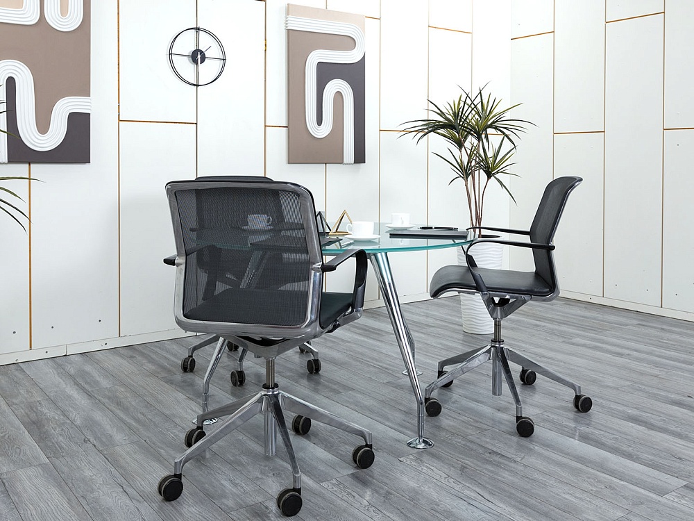 Офисный стол для переговоров  1 200х1 200х715 Стекло Прозрачный ENOSI EVO  (СГКС-04104)