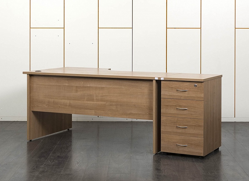 Комплект офисной мебели стол с тумбой  1 600х900х750 ЛДСП Зебрано   (СПУЗКп-10061)