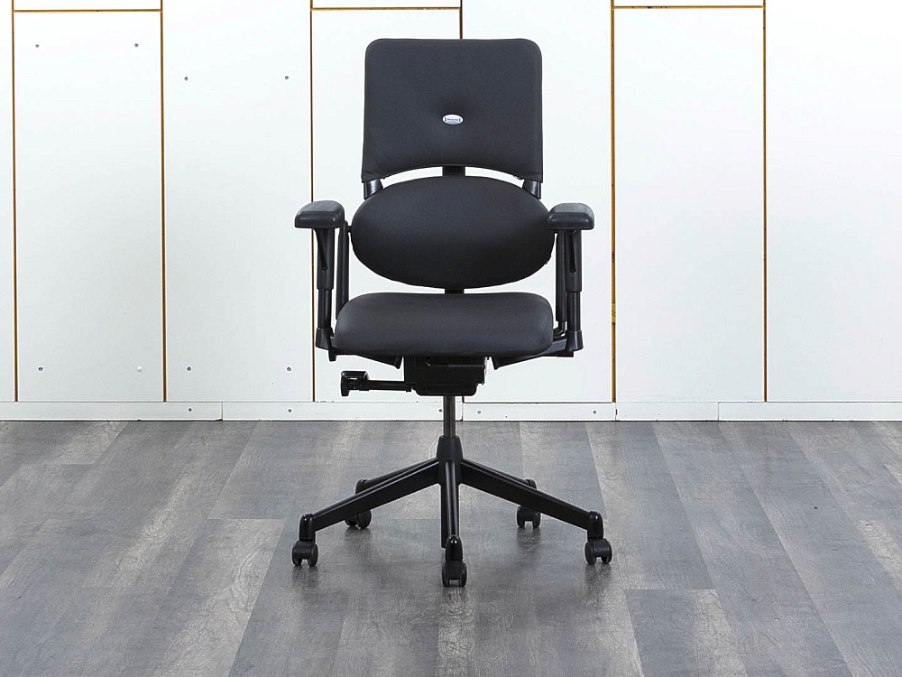 Офисное кресло руководителя  SteelCase Кожа Серый Please 1  (КРКС-08072)