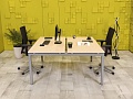 Комплект офисной мебели на 2 человека  ЛДСП Зебрано  ГКЗ1-290324