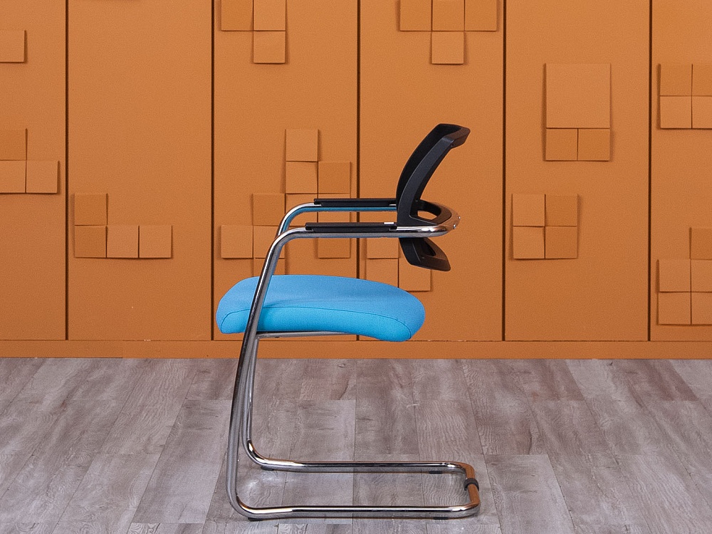 Конференц кресло для переговорной  Синий Сетка    (КДСН1-27025)