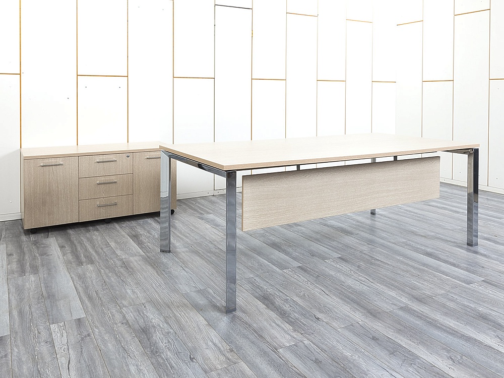 Стол для руководителя Sinetica 2 000х1 000х750 ЛДСП Зебрано   (СРПЗк-20034)