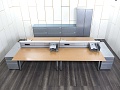 Комплект офисной мебели Herman Miller 3 200х1 800х1 000 ЛДСП Орех   (КОМХ1-16082)
