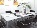 Офисный стол для переговоров SteelCase 2 200х1 000х750 ЛДСП Серый   (СГПС-07122)