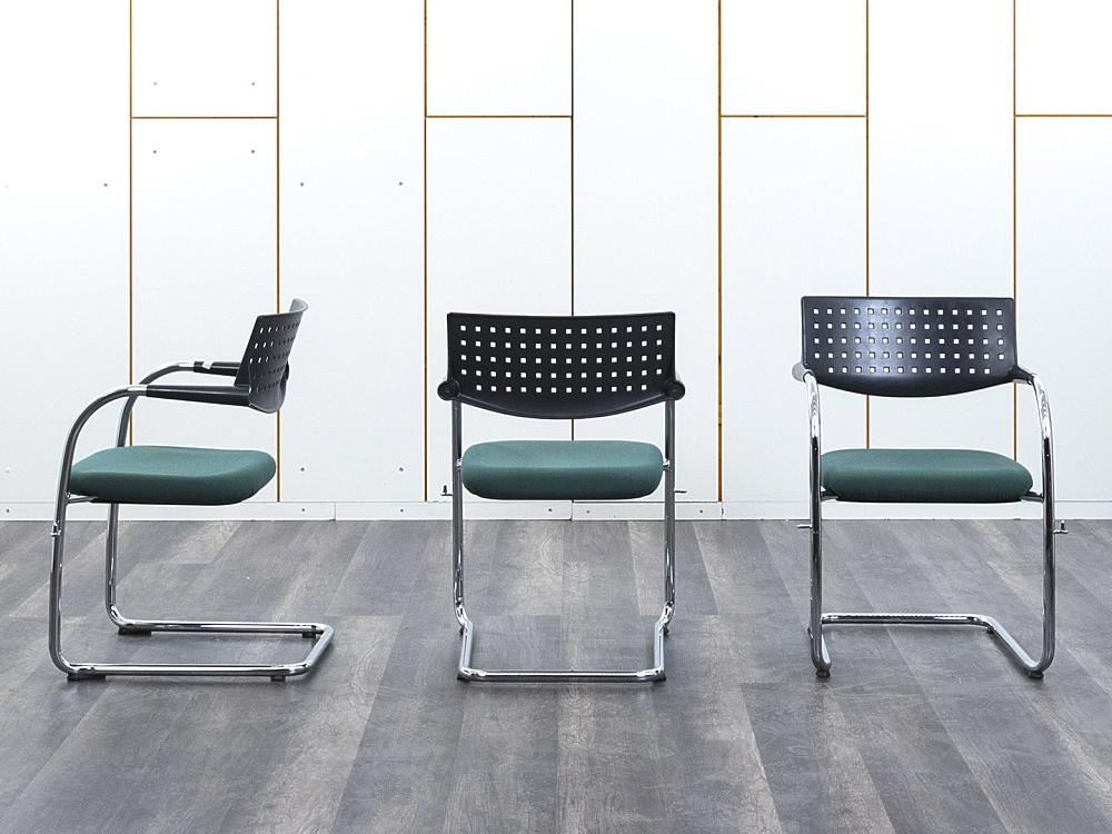 Конференц кресло для переговорной  Зеленый Ткань VITRA   (УДТЗ-21032)