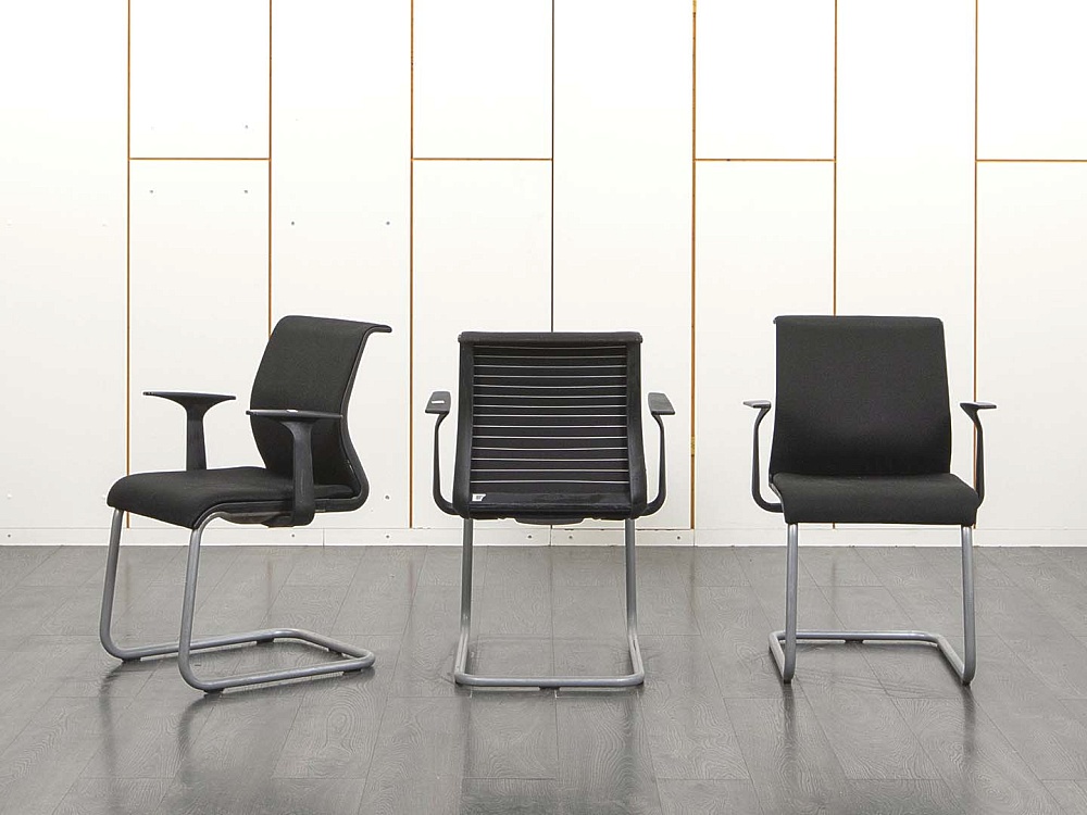 Конференц кресло для переговорной  Черный Ткань SteelCase   (УДТЧ-10081)