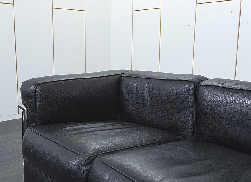 Офисный диван CosmOrelax Кожа Черный   (ДНКЧ-01101)