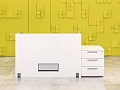 Комплект офисной мебели стол с тумбой  Steelcase ЛДСП Белый Франция  СППБТ1-04026