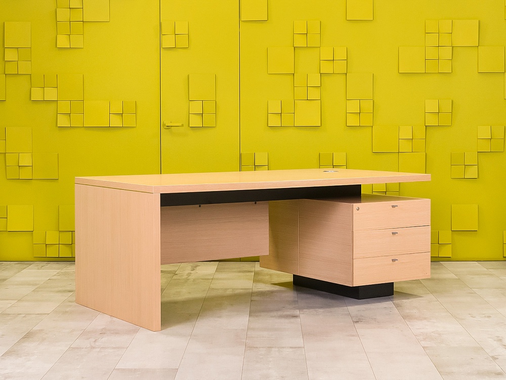 Стол для руководителя 1900x1000 ДСП Зебрано Италия_СРПЗ-280423