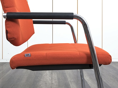 Конференц кресло для переговорной  Оранжевый Ткань LD Seating   (УДТО-07083)