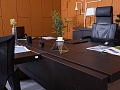 Кабинет руководителя UFFIX 2 200х2 485х760 Кожа Коричневый The Element  (КРК-22104)